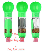 Pet Water Bottle Feeder Bowl Garbage Bag Storage Portable Pet Outdoor Travel 3 In 1 Dog Water Bottle