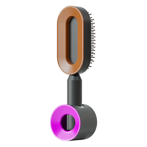 Self Cleaning Hair Brush For Women One-key Cleaning Hair Loss Airbag Massage Scalp Comb Anti-Static Hairbrush